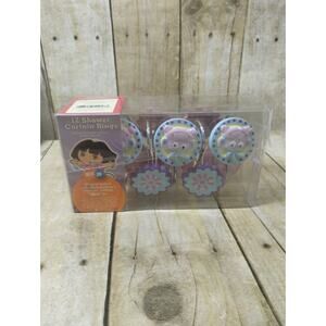 Vtg Dora the Explorer & Boots the Monkey Shower Curtain Rings Hooks Set of 12